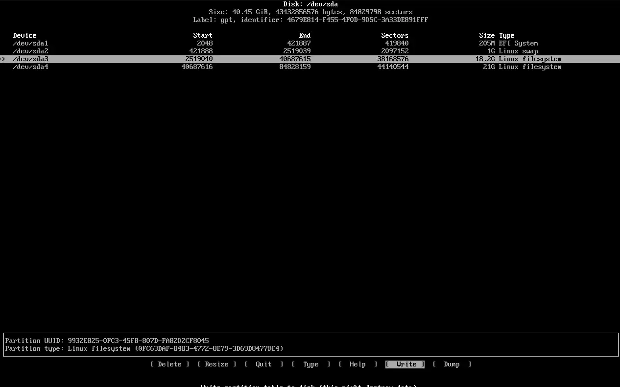 cfdisk