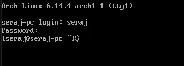 terminal login